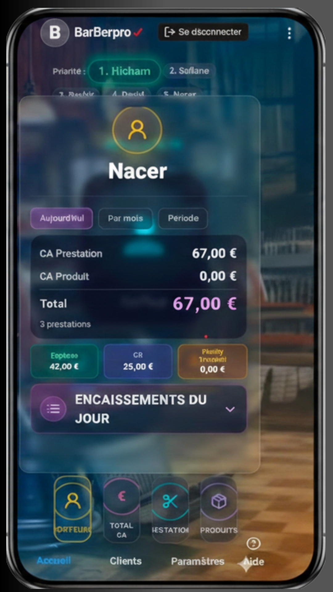 CA en temps réel - Vue 1